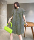 Power Shoulder Tie Dress